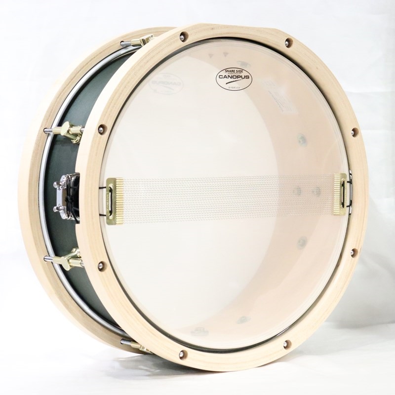 CANOPUS MO-1455WH [MO Snare Drum 14''×5.5'' w/WoodHoop - Black Olive Oil] 画像6