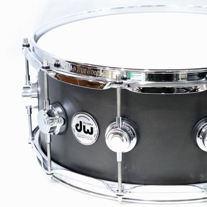 dw DRSO0614SSC107 [Collector's Pure Maple Snare Drum Standard Shell 14''×6'' - Ebony Satin Oil] 画像1