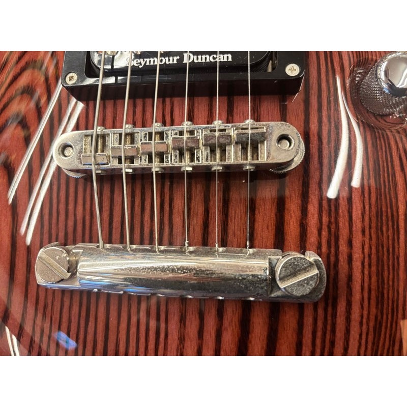 ESP 【USED】RODEOholic FLAME ROSE BROWN Neck Repair DiMarzio ClipLock Strap Modified【SN. K1128503】 画像9