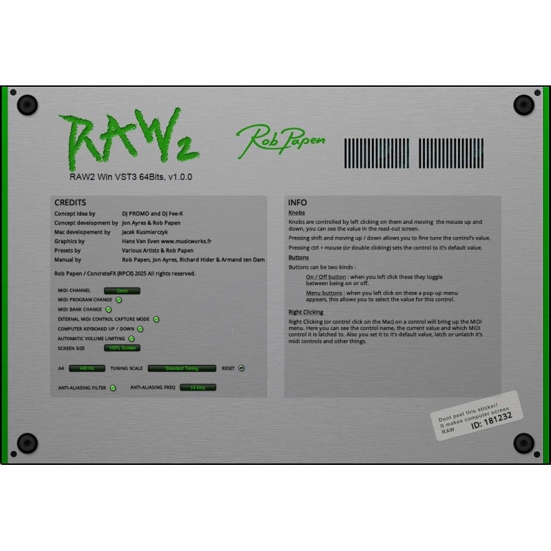 Rob Papen RAW 2 (ロブパペン)(ソフトシンセ)(代引不可)(オンライン納品) 画像7