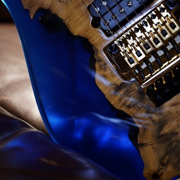 Ibanez Ikebe 50th Anniversary j-custom IKRG50TH Buckeye Burl (Blue Reisn) SN.A25308 画像4