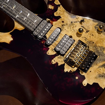 Ibanez Ikebe 50th Anniversary j-custom IKRG50TH Buckeye Burl (Red Reisn) SN.A25306 画像3