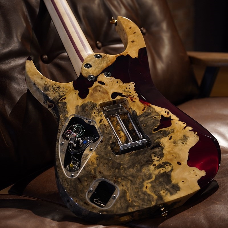 Ibanez Ikebe 50th Anniversary j-custom IKRG50TH Buckeye Burl (Red Reisn) SN.A25306 画像5