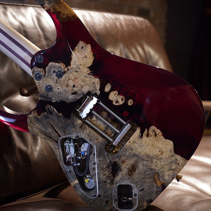 Ibanez Ikebe 50th Anniversary j-custom IKRG50TH Buckeye Burl (Red Reisn) SN.A25305 画像5