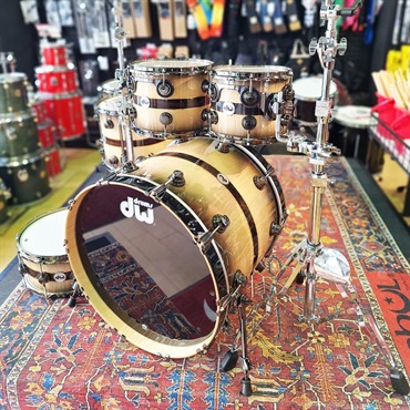 dw Collector's Pure Maple ''333'' Shell 6pc Drum Kit [BD22，FT16&14，TT12&10，SD14/Quick Candy Black Burst over Italian Sycamore Exotic Veneer - Ziricote Inlay w/ Gold Leaf Pinstripes]【イケベ楽器店創業50周年企画モデル！】 画像3