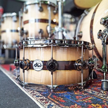 dw Collector's Pure Maple ''333'' Shell 6pc Drum Kit [BD22，FT16&14，TT12&10，SD14/Quick Candy Black Burst over Italian Sycamore Exotic Veneer - Ziricote Inlay w/ Gold Leaf Pinstripes]【イケベ楽器店創業50周年企画モデル！】 画像8