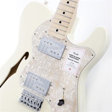 Fender Made in Japan Traditional 70s Telecaster Thinline (Olympic White/Maple) 画像3