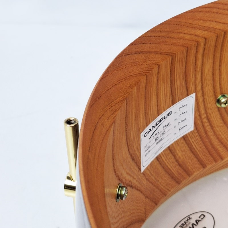 CANOPUS HS-1465-BR [Zelkova Snare Drum 14×6.5/Gold Hardware]【Aerial Case（エアリアルケース）付属】 画像9