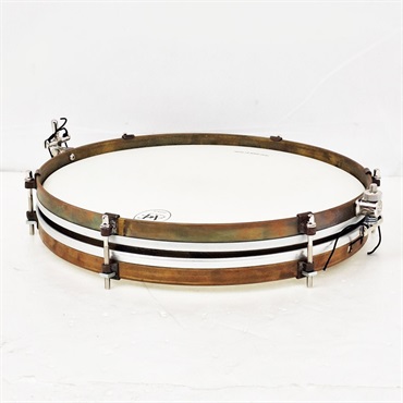 A&F Drum Co USED 中古 Pancake 14 x 1.5 Raw Brass Snare Drum [Single Tension，No Lugs， with Brass Single Hoops] 画像2
