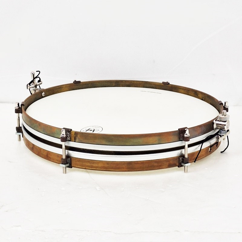 A&F Drum Co USED 中古 Pancake 14 x 1.5 Raw Brass Snare Drum [Single Tension，No Lugs， with Brass Single Hoops] 画像2