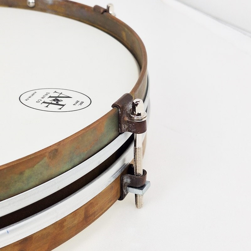 A&F Drum Co USED 中古 Pancake 14 x 1.5 Raw Brass Snare Drum [Single Tension，No Lugs， with Brass Single Hoops] 画像6