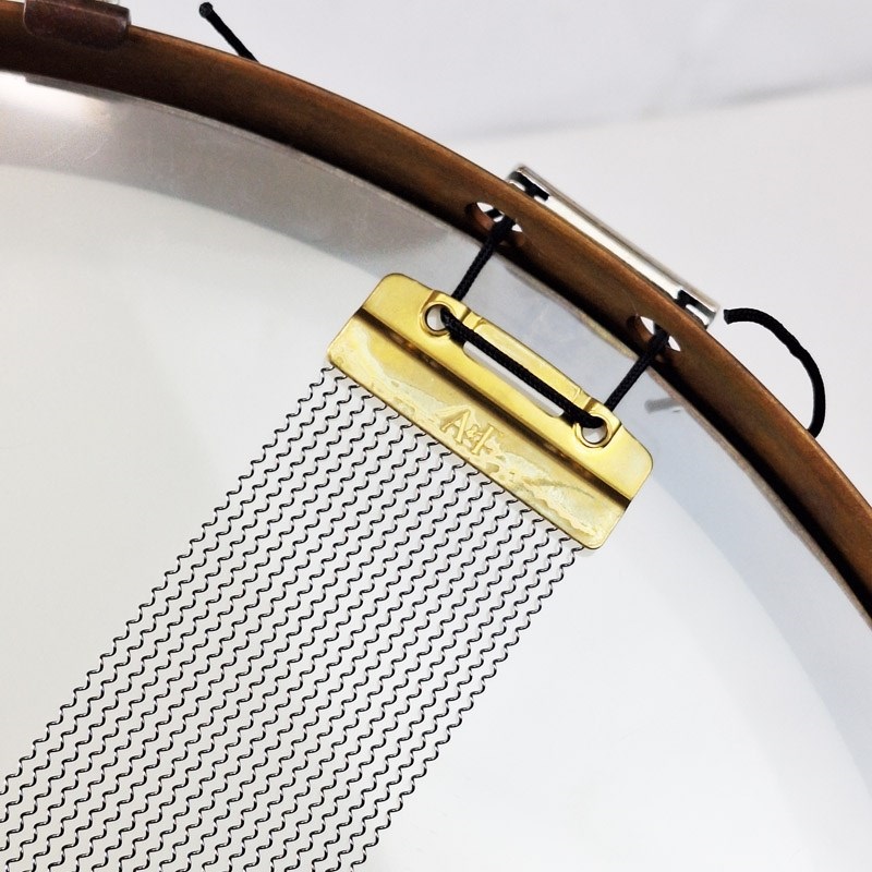 A&F Drum Co USED 中古 Pancake 14 x 1.5 Raw Brass Snare Drum [Single Tension，No Lugs， with Brass Single Hoops] 画像7