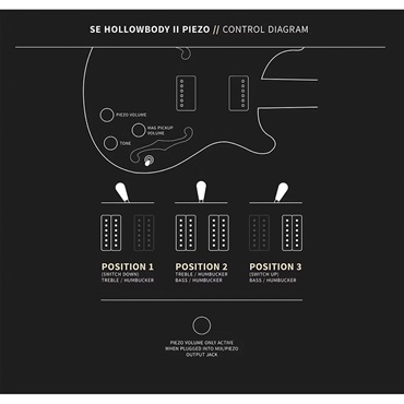 P.R.S. SE Hollowbody II Piezo (Orange Tiger Smokeburst) 画像10