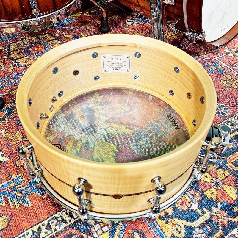 TAMA TLCM1465SI-OCM [STAR Reserve Snare Drum / Solid Curly Maple 14 × 6.5 全面当たり仕様]【イケベ楽器店創業50周年記念モデル】 画像9