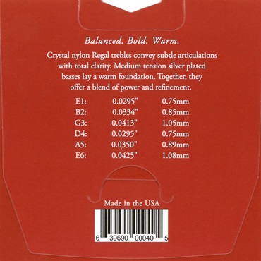 AUGUSTINE 【特価】【創業50周年大決算SALE】REGAL/RED SET MEDIUM TENSION オーガスティン 画像1