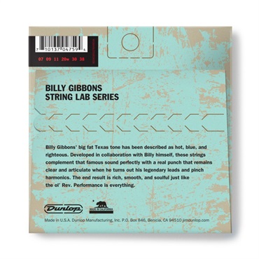 Dunlop (Jim Dunlop) BILLY GIBBONS CUSTOM REV WILLY'S GUITAR STRINGS 07-38 [RWN0738] 画像1