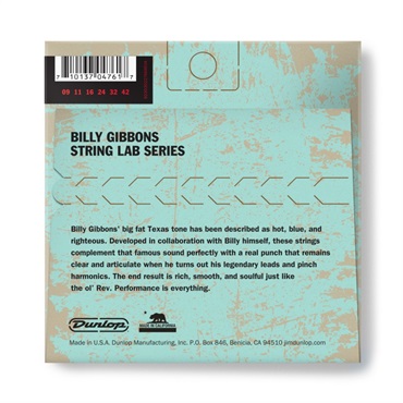Dunlop (Jim Dunlop) BILLY GIBBONS CUSTOM REV WILLY'S GUITAR STRINGS 09-42 [RWN0942] 画像1