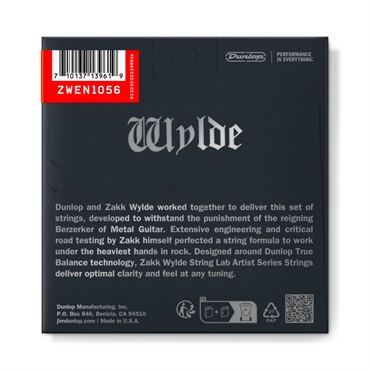 Dunlop (Jim Dunlop) ZAKK WYLDE STRING LAB ELECTRIC GUITAR STRINGS 10-56 [ZWEN1056] 画像1