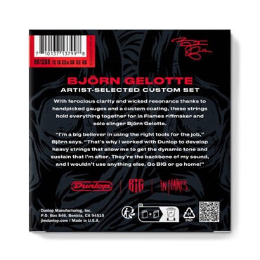 Dunlop (Jim Dunlop) BJORN GELOTTE ARTIST-SELECTED CUSTOM GUITAR STRINGS 12-68 [BIG1268] 画像1