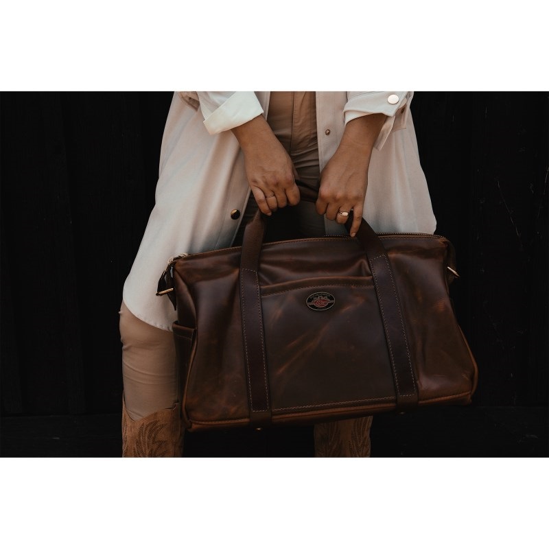 Gibson Lifton Leather Duffle Bag， Brown[LIFTON-DUF-BRN] 画像5