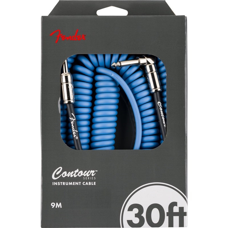 Fender USA CONTOUR SERIES COIL INSTRUMENT CABLE 30FEET (LAKE PLACID BLUE)(#0990573002) 画像1