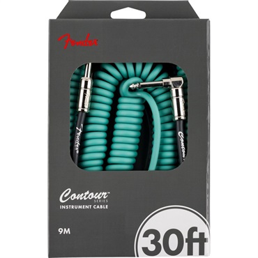Fender USA CONTOUR SERIES COIL INSTRUMENT CABLE 30FEET (SHERWOOD GREEN)(#0990573046) 画像1