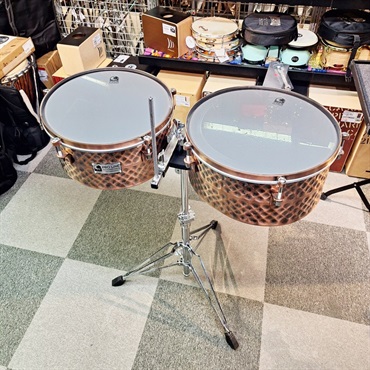 TOCA PRO LINE ハンドハンマード ティンバレス スタンド付 TOCA USED 中古 Pro Line Hand Hammered Steel Timbale Set [スタンド