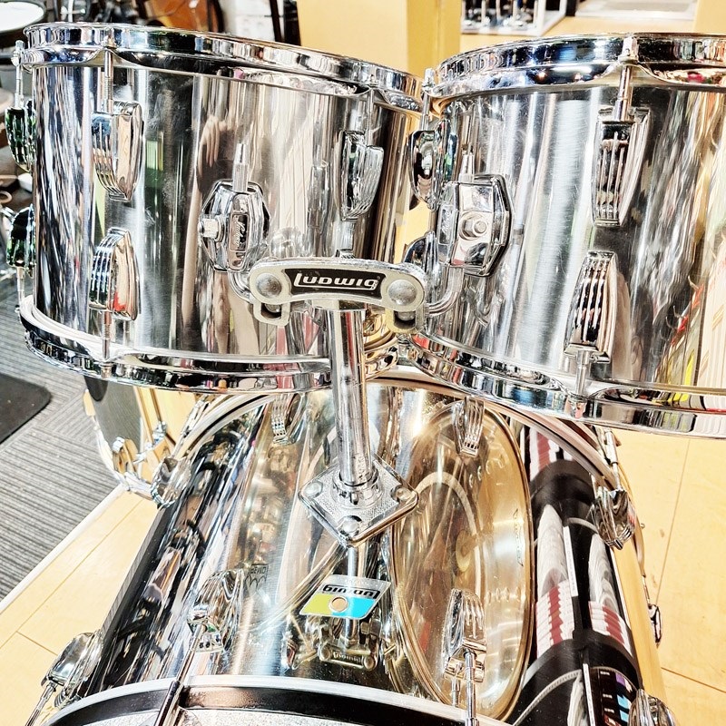 Ludwig 【VINTAGE】1978～79s Stainless Steel 4pc Drum Set [22BD.12TT.13TT.16FT/樹脂製ハードケース付属] 画像2