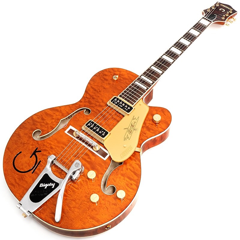 GRETSCH G6120TGQM-56 Limited Edition Quilt Classic Chet Atkins Hollow Body with Bigsby (Roundup Orange Stain Lacquer) 【特価】 画像1