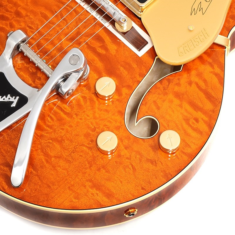 GRETSCH G6120TGQM-56 Limited Edition Quilt Classic Chet Atkins Hollow Body with Bigsby (Roundup Orange Stain Lacquer) 【特価】 画像4