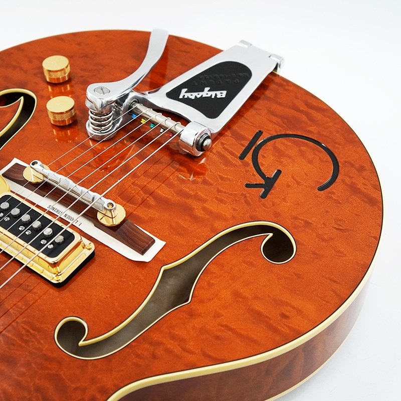 GRETSCH G6120TGQM-56 Limited Edition Quilt Classic Chet Atkins Hollow Body with Bigsby (Roundup Orange Stain Lacquer) 【特価】 画像9