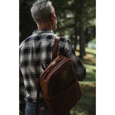 Gibson 【IKEBE Gibson POP UP 温故知新】LIFTON-BPK-BRN Lifton Leather Backpack Brown 画像6