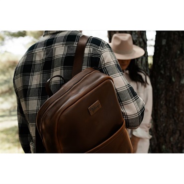 Gibson 【IKEBE Gibson POP UP 温故知新】LIFTON-BPK-BRN Lifton Leather Backpack Brown 画像7
