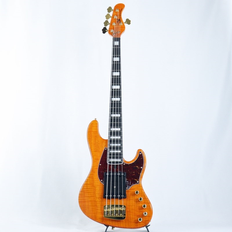 MAYONES Jabba Custom 5 1Pcs 5A Flame Maple Top w/Tortoise PG (Trans Orange Gloss) 画像1