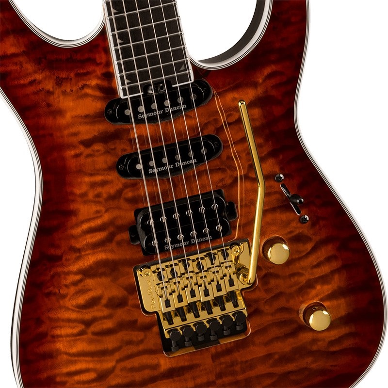 Jackson Pro Plus Series Soloist SLA3Q (Amber Tiger Eye/Ebony) 画像3