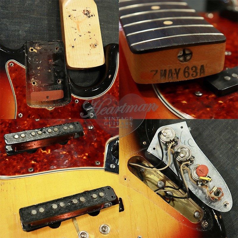 Fender USA VINTAGE Jazz Bass '63 Sunburst/R 画像6