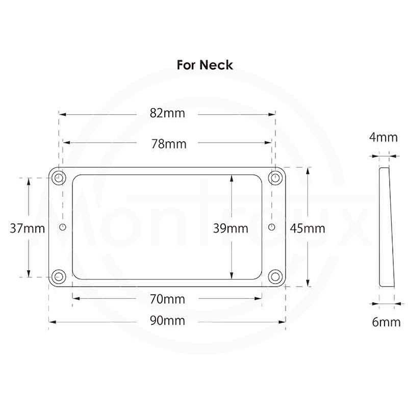 Montreux JPN Mounting Ring Neck Flat BK [商品番号 : 8827] 画像1