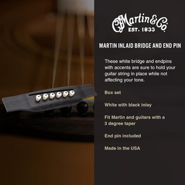 MARTIN MARTIN 18APP28 ブリッジピン＆エンドピンセット WH/BK 画像1