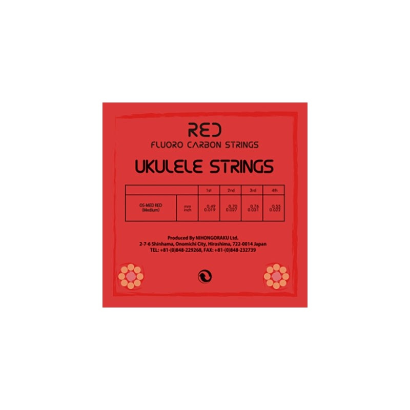 ORCAS OS-MED RED FLUORO CARBON STRING SET[ウクレレ弦] 画像1