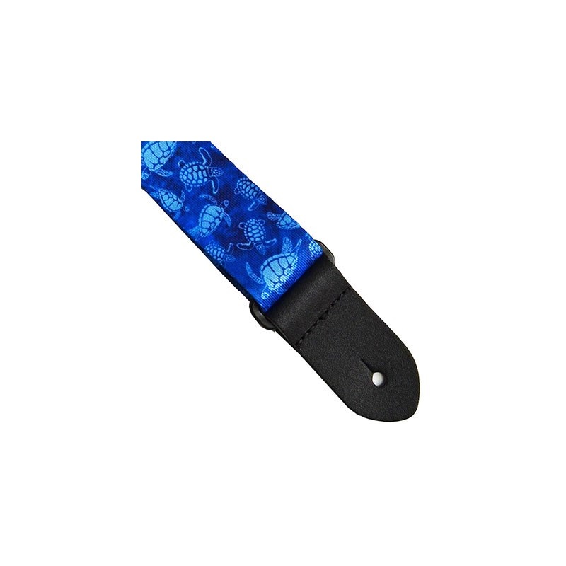 PERRI'S 【値下げ！！】【創業50周年大決算SALE】1.5  POLYESTER UKULELE STRAP - BLUE TURTLES 画像1