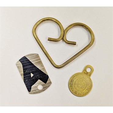 ECO MUSIC シンバルドッグタグ + ジーンリング【割れシンバルを使用したアクセサリー】 画像1