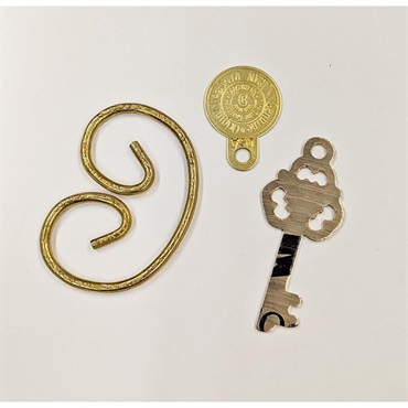 ECO MUSIC シンバルキー + ジーンリング【割れシンバルを使用したアクセサリー】 画像1