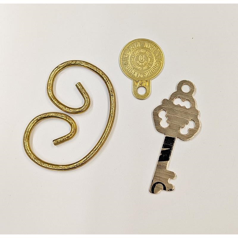 ECO MUSIC シンバルキー + ジーンリング【割れシンバルを使用したアクセサリー】 画像1