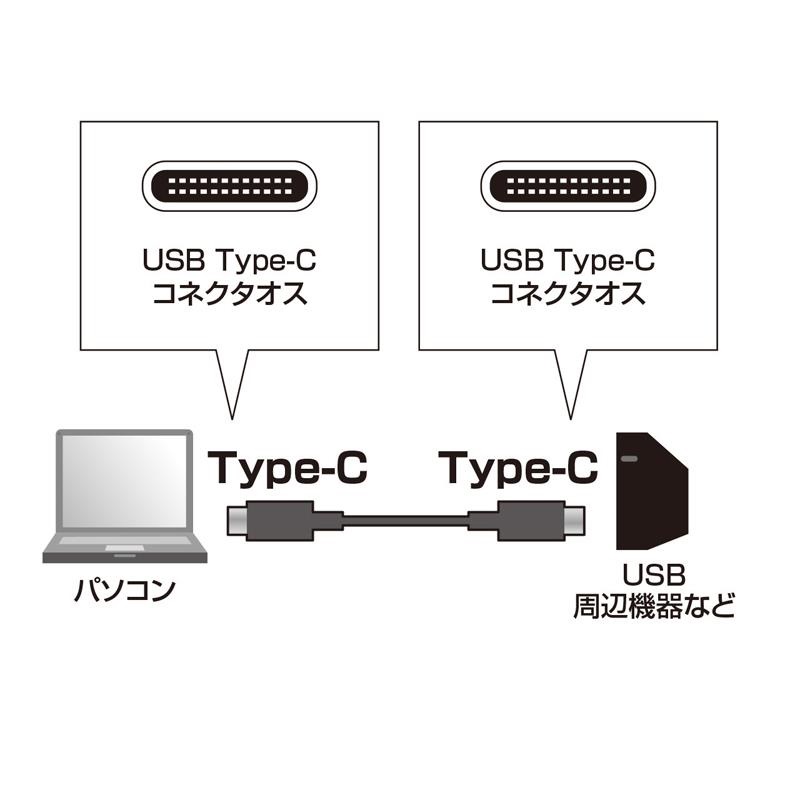 SANWA SUPPLY 【創業50周年大決算SALE】KU-CC30 【3.0m】(USB2.0 Type C-Cケーブル)(サンワサプライ) 画像1