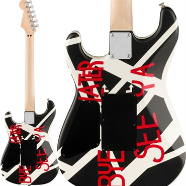 EVH Striped Series Circles (White and Black/Maple) 画像1