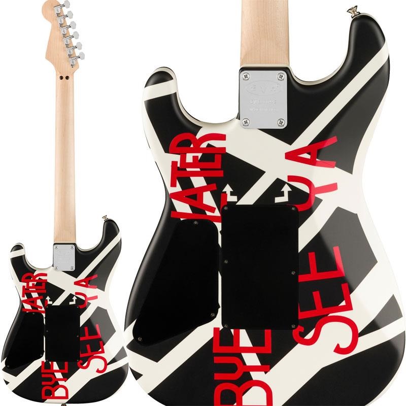 EVH Striped Series Circles (White and Black/Maple) 画像1