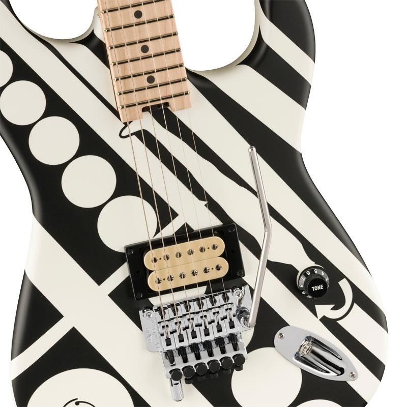 EVH Striped Series Circles (White and Black/Maple) 画像2