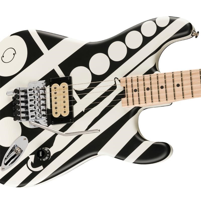 EVH Striped Series Circles (White and Black/Maple) 画像3