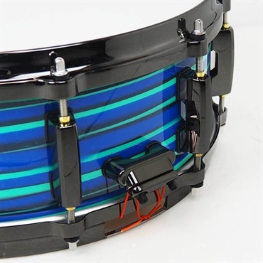 Pearl 【創業50周年大決算SALE】MMGC1450S/BN #T10 [Masters Maple Gum 14×5 Snare Drum - Blue Swirl w/Nickel Hardware]【Pearlファクトリーツアー2024オーダー品】【店頭展示特価品】 画像6