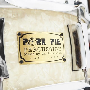 PORK PIE 【最安SALE】8ply Maple Snare Drum 14×5 - Vintage White Marine Pearl Wrap【店頭展示特価品】 画像2